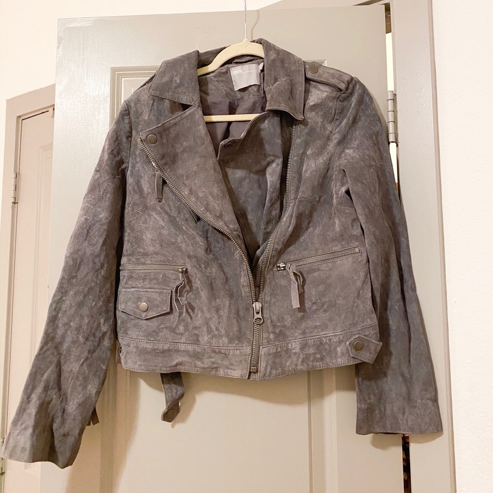 ASOS suede biker jacket